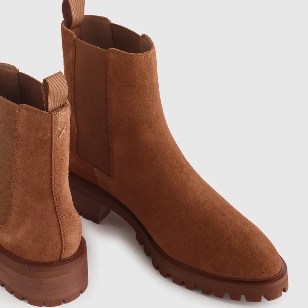 NIB | Quince Women Suede Chelsea Boot Cinnamon 10 - Picture 2 of 12